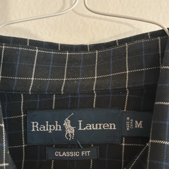 Ralph Lauren Button Down - Black Plaid - Size Medium - Picture 2 of 4